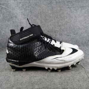 Nike Shoes Mens 12 Football Cleats Lunar Superbad Pro Black White Performance